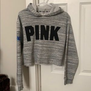 Pink Crop Hoodie